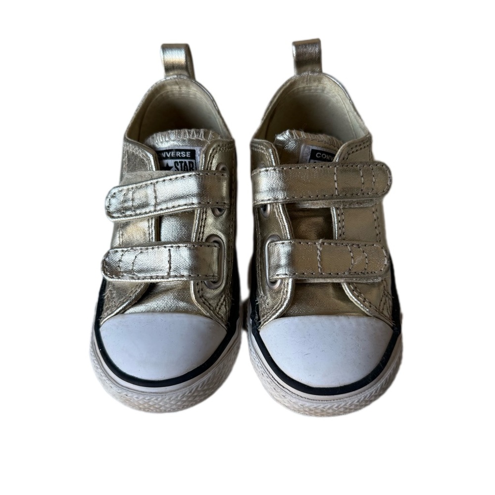 Converse Chuck Taylor Kids Metallic Gold Sneakers Size 7